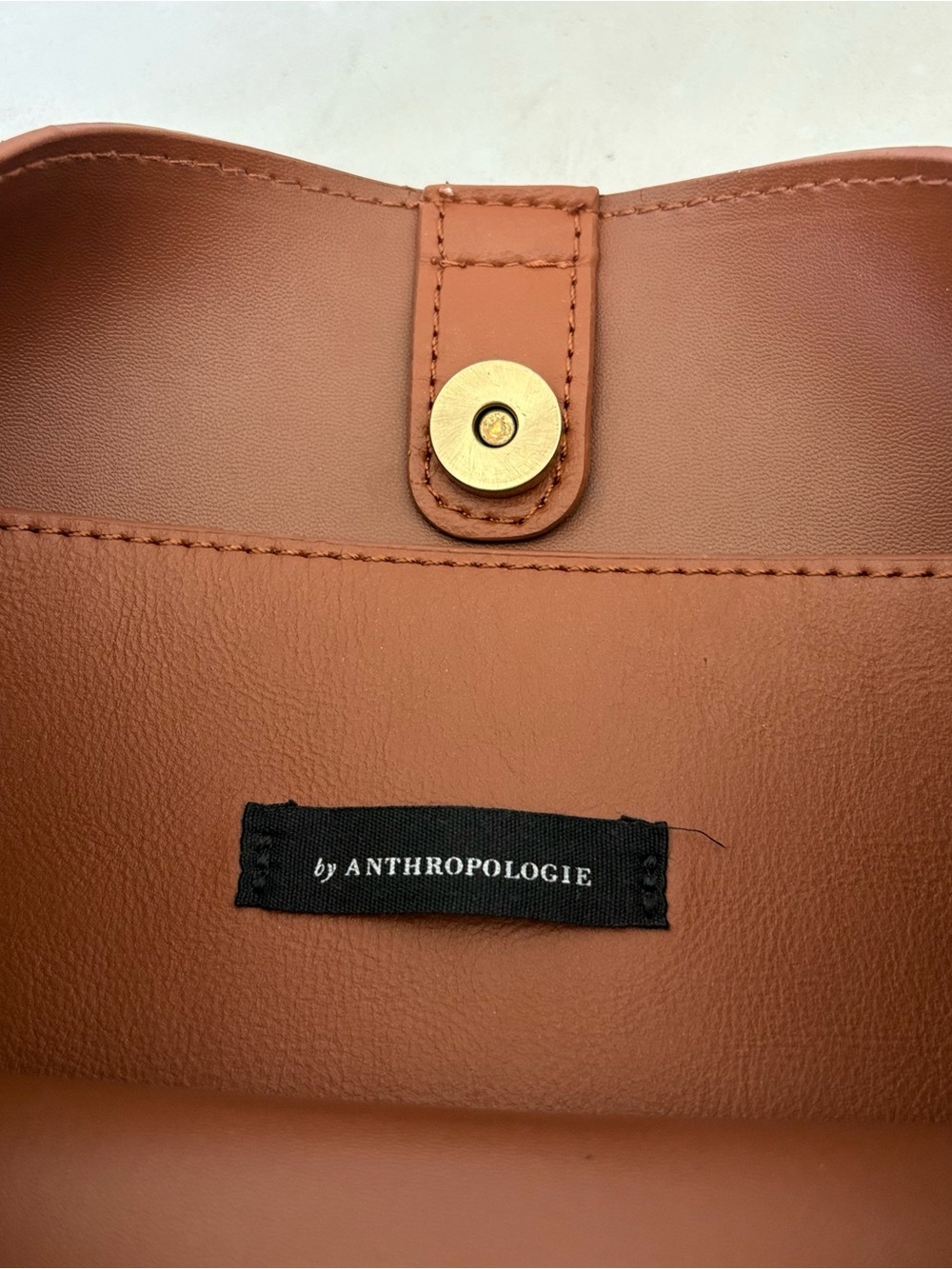 Anthropologie Brown Hobo Bag Triple 7 Modern Moon Shoulder Crossbody Bag Tote - Picture 7 of 11